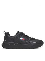 Tommy Jeans Sneakersy Tjm Runner Leather EM0EM01621 Czarny. Czarne buty sportowe na co dzień męskie Tommy Jeans, m, bez wzorów, z jeansu, bez ramiączek, bez kaptura. Za 279.99 zł.