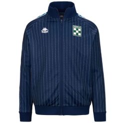 Kurtka z dresu Kappa 222 Banda Dela. Białe kurtki męskie Kappa, bez wzorów, z dresówki, sportowe, bez ramiączek, bez kaptura. Za 572.00 zł.