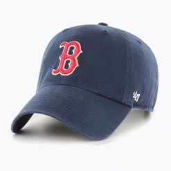 Czapka z daszkiem 47 Brand MLB Boston Red Sox CLEAN UP. Niebieskie czapki męskie 47 Brand, na wiosnę, bez wzorów. W wyprzedaży za 99.00 zł.