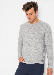 Shirt z długim rękawem (2 szt.). Niebieskie koszulki męskie z długim rękawem bonprix, l, z aplikacjami, bez kołnierzyka, bez ramiączek. Za 137.99 zł.