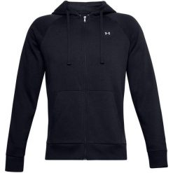 Bluza sportowa męska Under Armour Rival Fleece FZ Hoodie. Czarne bluzy nierozpinane męskie Under Armour, m, bez wzorów, z kapturem. Za 189.99 zł.