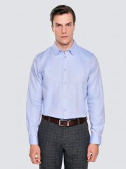 Koszula męska bawełniana błękitna Guberno 400. Niebieskie koszule męskie Big Star, l, bez wzorów, z bawełny, bez kołnierzyka, bez ramiączek. Za 229.99 zł.