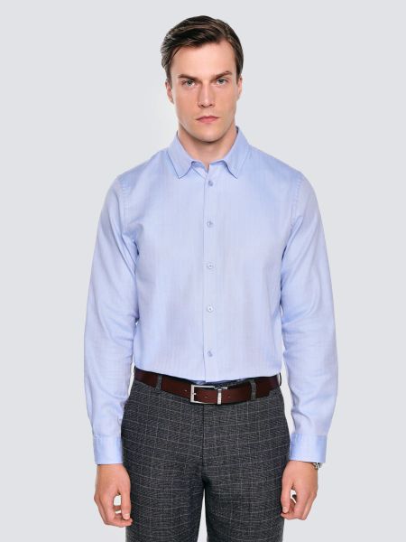 Koszula męska bawełniana błękitna Guberno 400. Niebieskie koszule męskie Big Star, l, bez wzorów, z bawełny, bez kołnierzyka, bez ramiączek. Za 229.99 zł.