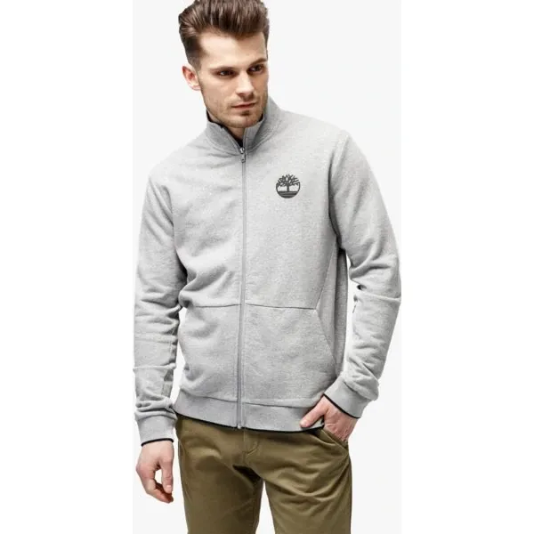 Timberland Bluza Westfield River Zip Thru Tipped Funnel Neck , szary, rozmiar L. Szare bluzy rozpinane męskie Timberland, l, bez wzorów, z bawełny, klasyczne, bez ramiączek, bez kaptura. W wyprzedaży za 207.99 zł.