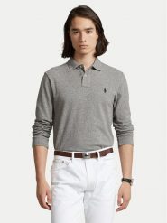 Polo Ralph Lauren Polo 710681126003 Szary Slim Fit. Szare koszulki polo męskie Polo Ralph Lauren, m, bez wzorów, z bawełny, bez kołnierzyka, bez ramiączek. Za 379.99 zł.