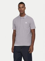 Only & Sons Polo Fletcher 22024827 Fioletowy Regular Fit. Fioletowe koszulki polo męskie Only & Sons, m, bez wzorów, z bawełny, bez kołnierzyka, bez ramiączek. Za 149.99 zł.