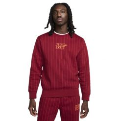 Mężczyzna>bluza Nike. Czerwone bluzy nierozpinane męskie Nike, m, bez wzorów, bez ramiączek, bez kaptura. Za 293.99 zł.