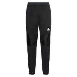 Pantalon de Sport Odlo ZEROWEIGHT WARM. Czarne długie spodnie sportowe męskie Odlo, na lato, bez wzorów, trekkingowe. W wyprzedaży za 401.55 zł.