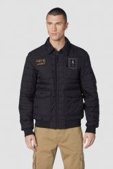 AERONAUTICA MILITARE Czarna męska kurtka Quilted Ripstop Pilot. Czarne kurtki męskie Aeronautica Militare, l, bez wzorów, z syntetyku, eleganckie, bez ramiączek, bez kaptura. W wyprzedaży za 1,059.99 zł.
