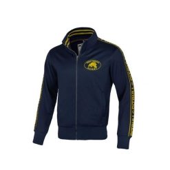 Bluza męska Pitbull rozpinana Oldschool Tape Logo Rugby Arka Gdynia. Niebieskie bluzy rozpinane męskie PITBULL, m, bez wzorów, retro, bez ramiączek, bez kaptura. Za 199.00 zł.