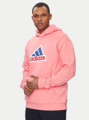 Adidas Bluza Future Icons Badge of Sport IS9597 Różowy Relaxed Fit. Czerwone bluzy nierozpinane męskie ADIDAS, l, bez wzorów, z bawełny, sportowe, bez ramiączek, bez kaptura. Za 329.99 zł.