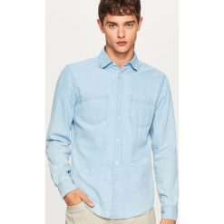 Jeansowa koszula slim fit - Niebieski. Koszule męskie marki Reserved. Za 99.99 zł.