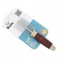 Grzebień dla zwierząt, z rączką, dwustronny, bordo/biały, 5,2 x 19 cm. Golarki męskie Hobby. Za 13.12 zł.