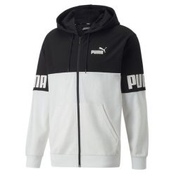 Bluza z kapturem z pełnym zamkiem błyskawicznym Puma Power Colorblock TR. Białe bluzy z kapturem męskie Puma, xl, bez wzorów, z kapturem. W wyprzedaży za 226.20 zł.
