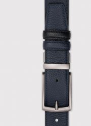 PAKO LORENTE – Dwustronny skórzany pasek męski. Czarne paski męskie Pako Lorente, bez wzorów, ze skóry. Za 199.99 zł.