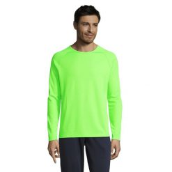 Męska Koszulka Sportowa Z Długim Rękawem. Zielone t-shirty sportowe męskie SOL'S, m, bez wzorów, sportowe, bez ramiączek. Za 48.99 zł.