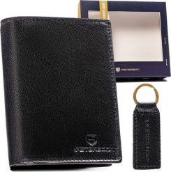 Peterson Zestaw prezentowy: elegancki, skórzany portfel męski i brelok - Peterson NoSize. Portfele męskie Peterson, bez wzorów. Za 154.00 zł.