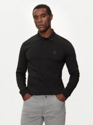 Boss Polo Passerby 50507704 Czarny Slim Fit. Czarne koszulki polo męskie Boss, l, bez wzorów, z bawełny, bez kołnierzyka, bez ramiączek. Za 379.99 zł.