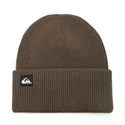 Czapka Quiksilver. Brązowe czapki męskie Quiksilver, na zimę, bez wzorów. Za 59.99 zł.