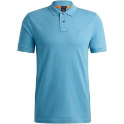 Koszulka polo męska BOSS Passenger Open Blue slim fit niebieska (50507803-486). Niebieskie koszulki polo męskie Boss, m, bez wzorów, sportowe, bez kołnierzyka, bez ramiączek. Za 219.00 zł.