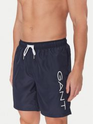 Gant Szorty kąpielowe 920006300 Granatowy Regular Fit. Niebieskie kąpielówki męskie Gant, bez wzorów, z syntetyku. Za 179.99 zł.