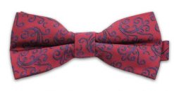 Czerwona Mucha w Ornamenty, Męska. Czerwone krawaty i muchy męskie Vernon, bez wzorów, eleganckie. Za 29.00 zł.