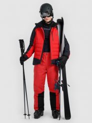 4F Spodnie narciarskie z szelkami membrana Dermizax 20000 męskie - czerwone XXL. Czerwone spodnie narciarskie i snowboardowe męskie 4f, bez wzorów, narciarskie, Dermizax. Za 999.99 zł.