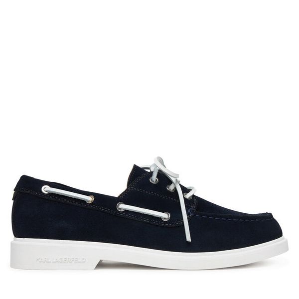 Półbuty KARL LAGERFELD. Niebieskie codzienne półbuty męskie KARL LAGERFELD, bez wzorów, bez obcasa, bez zapięcia. Za 969.99 zł.