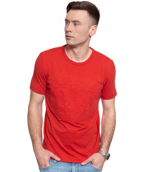 MĘSKI T-SHIRT MUSTANG ALEX C EMBOSS 1008957 7179. T-shirty męskie Mustang, m, bez wzorów, bez kołnierzyka, bez ramiączek. W wyprzedaży za 29.99 zł.