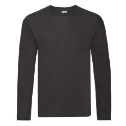 Oryginalna Koszulka Z Długim Rękawem Unisex Dla Dorosłych. Czarne koszulki męskie z długim rękawem Fruit of the Loom, xl, bez wzorów, sportowe, bez kołnierzyka, bez ramiączek. Za 45.99 zł.