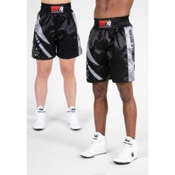 Hornell Boxing Szorty - Czarny/Szary. Szare szorty sportowe męskie GORILLA WEAR, bez wzorów, sportowe. Za 146.00 zł.
