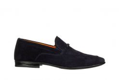 Mokasyny John Doubare D778-198B-29 Blue 104249, Granatowy, Skóra naturalna - 43. Niebieskie mokasyny męskie John Doubare, z materiału, bez zapięcia. W wyprzedaży za 359.10 zł.