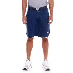 Szorty z kieszeń na co dzień na siłownię. Niebieskie szorty sportowe męskie LEONE 1947 APPAREL, bez wzorów, z bawełny, sportowe. W wyprzedaży za 101.80 zł.