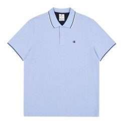 Koszulka Polo Męska. Niebieskie koszulki polo męskie CHAMPION, m, bez wzorów, bez kołnierzyka, bez ramiączek. Za 157.99 zł.