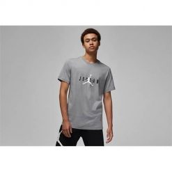 Koszulka sportowa męska Nike Air Jordan Stretch. Szare t-shirty sportowe męskie Nike, l, bez wzorów, z bawełny, sportowe, bez ramiączek. Za 239.99 zł.
