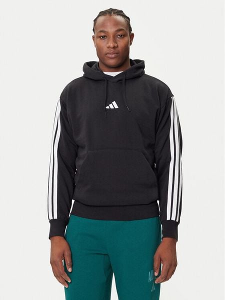 Adidas Bluza Essentials 3-Stripes JE6297 Czarny Regular Fit. Czarne bluzy nierozpinane męskie ADIDAS, m, bez wzorów, z bawełny, bez ramiączek, bez kaptura. Za 179.99 zł.