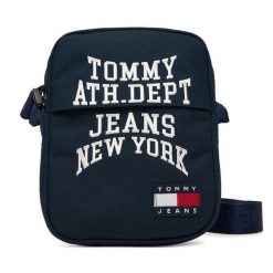 Saszetka Tommy Jeans. Niebieskie saszetki męskie Tommy Jeans, bez wzorów, z jeansu, młodzieżowe, małe. Za 199.99 zł.