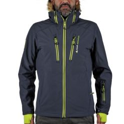Kurtka softshellowa ze sztucznym futrem Peak Mountain Casada. Szare kurtki narciarskie i snowboardowe męskie Peak Mountain, na zimę, m, bez wzorów, bez kaptura, narciarskie. W wyprzedaży za 293.00 zł.