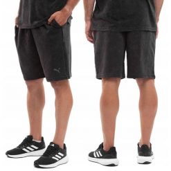 Spodenki treningowe męskie PUMA. Czarne spodnie na co dzień męskie Puma, bez wzorów. Za 120.99 zł.