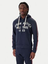 Aeronautica Militare Bluza 261FE2070UF00677 Granatowy Comfort Fit. Niebieskie bluzy rozpinane męskie Aeronautica Militare, m, bez wzorów, z bawełny, bez ramiączek, bez kaptura. Za 799.99 zł.