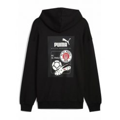 Męska bluza z kapturem i grafiką retro FC St. Pauli PUMA Black White. Białe bluzy nierozpinane męskie Puma, m, bez wzorów, klasyczne, bez ramiączek, z kapturem. W wyprzedaży za 219.00 zł.