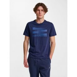 Koszulka Hummel Pulse Graphic. Niebieskie t-shirty sportowe męskie HUMMEL, bez wzorów, sportowe, bez ramiączek. Za 144.50 zł.