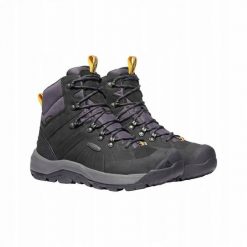 Buty turystyczne Keen Revel IV Mid Polar - black/magnet. Czarne buty trekkingowe męskie GRONELL, bez wzorów, z polaru, bez zapięcia. Za 757.00 zł.