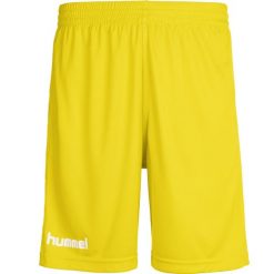 Spodenki sportowe męskie Hummel Core Poly Shorts. Żółte szorty sportowe męskie HUMMEL, bez wzorów, sportowe. Za 37.00 zł.
