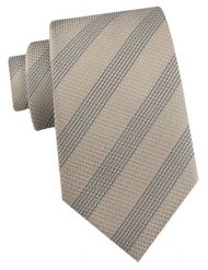 Krawat Męski - Angelo di Monti - Beżowy w Paski (Prążki). Brązowe krawaty i muchy męskie Angelo di Monti, bez wzorów, z tkaniny, eleganckie. Za 45.00 zł.