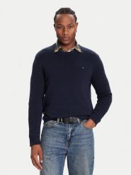 Tommy Jeans Sweter DM0DM21787 Granatowy Regular Fit. Niebieskie kardigany męskie Tommy Jeans, m, bez wzorów, z bawełny, bez ramiączek. Za 349.99 zł.