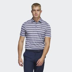 Two-Color Striped Polo Shirt. Białe koszulki polo męskie ADIDAS, m, bez wzorów, z materiału, eleganckie, bez kołnierzyka, bez ramiączek. Za 208.75 zł.