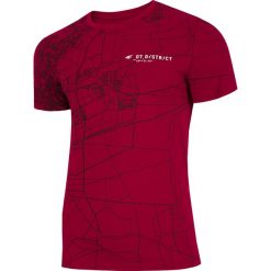 T-shirt męski TSM218 - ciemna czerwień allover. T-shirty męskie marki 4f. Za 69.99 zł.