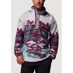 Bluza Mężczyzna COLUMBIA Helvetia™ II Printed Half Snap Fleece. Czerwone bluzy z polaru męskie Columbia, m, bez wzorów, z polaru, bez ramiączek, bez kaptura. W wyprzedaży za 373.25 zł.