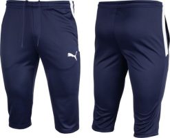 Puma Spodnie męskie Puma teamLIGA Training 3/4 Pants granatowe 657271 06 S. Długie spodnie sportowe męskie Puma, bez wzorów. Za 148.78 zł.